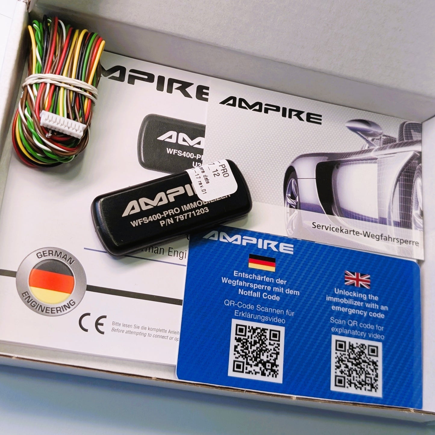 WFS400 & WFS400-PRO CAN-Bus imobilizatoriai – PIN kodo ir „Bluetooth“ apsauga nuo vagystės