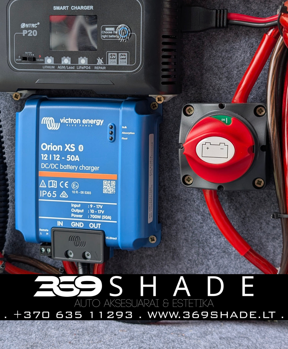 369 SHADE Kaune – profesionalus kemperių 12 V ir 230 V sistemų montavimas. Saulės panelės, įkrovikliai, inverteriai ir garantija darbams