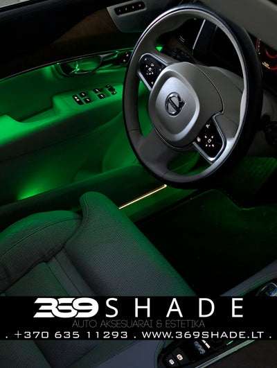 Profesionalus automobilio salono ambient apšvietimas Kaune 369 SHADE, su 12 mėn garantija