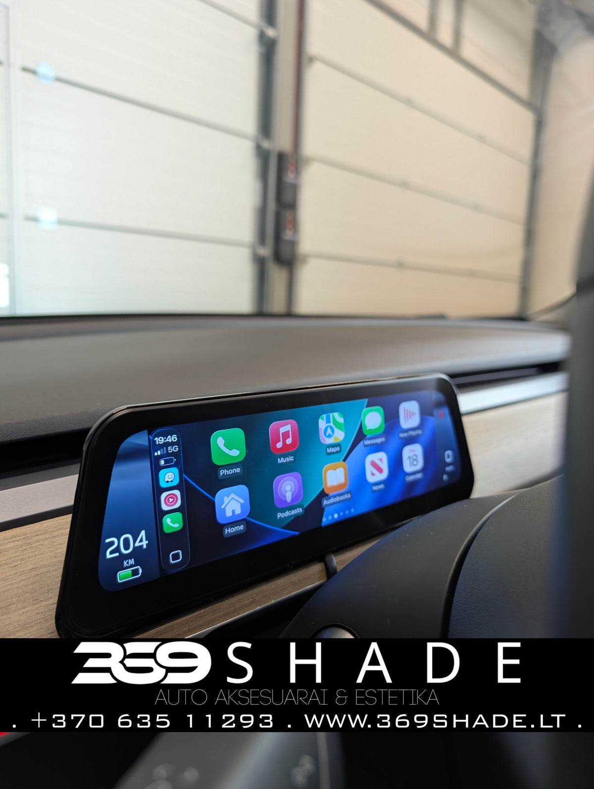 369 SHADE – profesionalus Android Auto ir CarPlay montavimas Kaune. Navigacija, muzika ir kameros viename ekrane. Kainos nuo 299 €, garantija 12 mėn